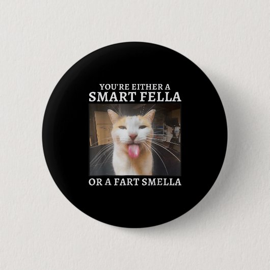 Sie sind entweder eine kluge Fella oder eine Furz  Button (Vorderseite)