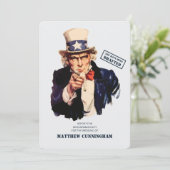 Sie sind entworfen worden! Trauzeuge Einladung (Stehend Vorderseite)