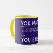 Sie sind es sei denn… lila/gelbe Tasse von (Vorderseite Links)