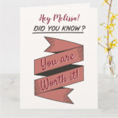 Sie sind es wert, es zu planen/sich selbst zu vers karte (Gelbe Blume)