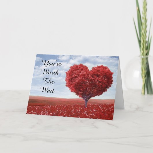 Sie sind es wert, gewartet zu werden (unbedruckt i karte (Vorderseite)