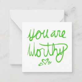 Sie sind es wert Valentine Mitteilungskarte