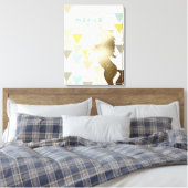 Sie sind etwas Magisches Gold Unicorn Leinwanddruck (Insitu (Schlafzimmer))