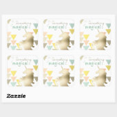 Sie sind etwas Magisches Gold Unicorn Quadratischer Aufkleber (Blatt)