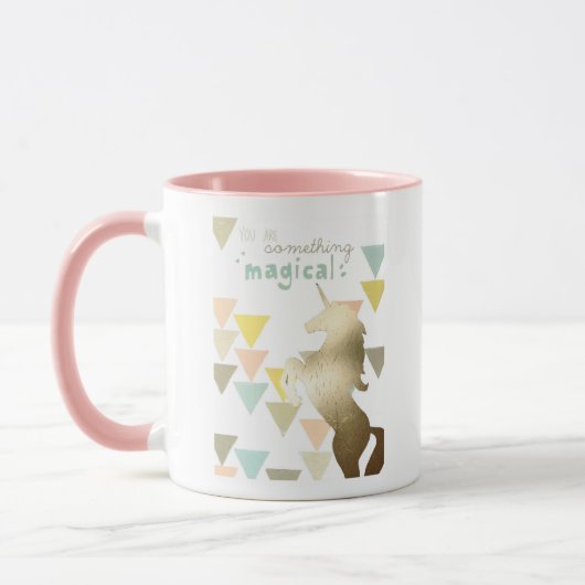 Sie sind etwas Magisches Gold Unicorn Tasse (Links)
