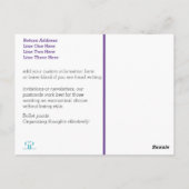 Sie sind (EU) geliebt | Lila Herz Postkarte (Rückseite)