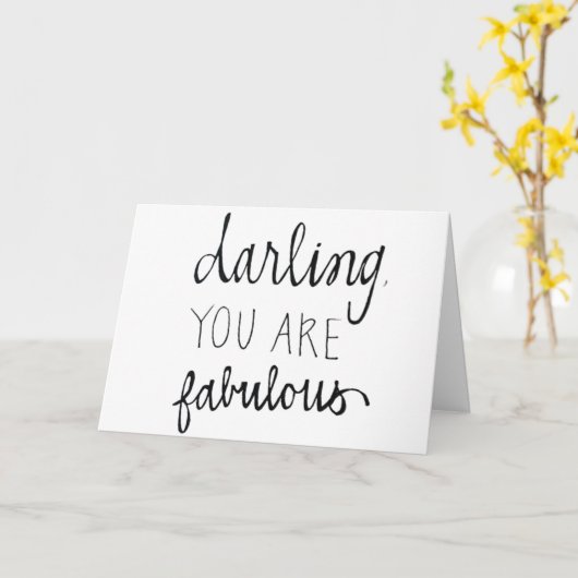 ** SIE SIND FABULOUS** LIEBE CARD FÜR JEDEM ANLASS KARTE (Gelbe Blume)