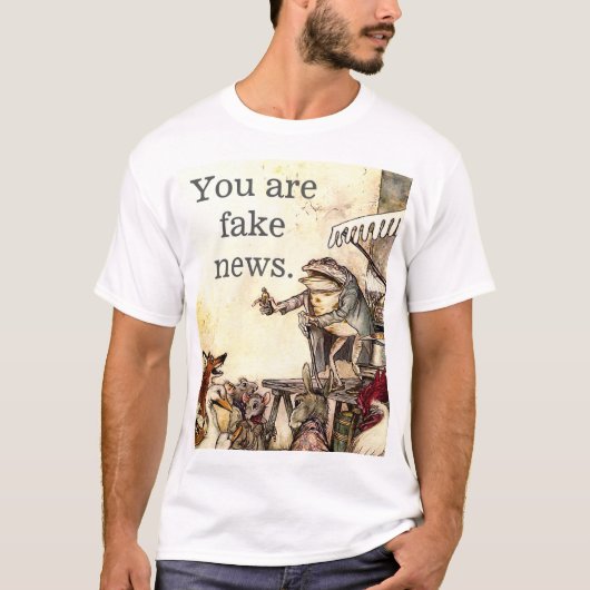 "Sie sind Fakenachrichten" Trumpfsatire T-Shirt (Vorderseite)