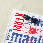 Sie sind fantastisches personalisiertes Rot, Weiß Strandtuch (Beispiel)