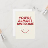 Sie sind fast Phantastisch - Funny Sarcastic Kompl Karte (Vorderseite/Rückseite Beispiel)