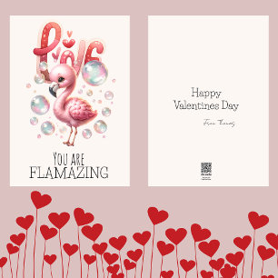 Sie sind flamazing Kids Valentins Cute Flamingo Feiertagskarte