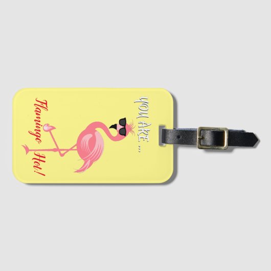 Sie sind Flamingo Hot Thunder_Cove Gepäckanhänger (Vorderseite (Horizontal))