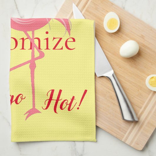 Sie sind Flamingo Hot Thunder_Cove Geschirrtuch (Viertel Falte)