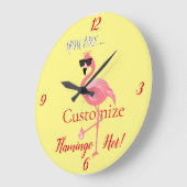 Sie sind Flamingo Hot Thunder_Cove Große Wanduhr (Winkel)