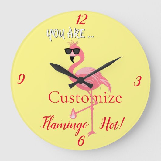 Sie sind Flamingo Hot Thunder_Cove Große Wanduhr (Vorderseite)