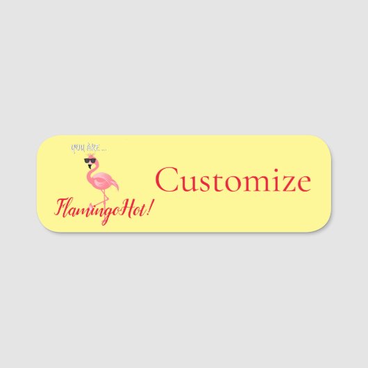 Sie sind Flamingo Hot Thunder_Cove Namensschild (Vorderseite)