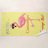 Sie sind Flamingo Hot Thunder_Cove Strandtuch (Vorderseite)