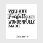 Sie sind furchtbar und wunderbar gemacht aufkleber (Blatt)