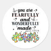 Sie sind furchtbar und wunderbar gemacht runder aufkleber (Vorderseite)