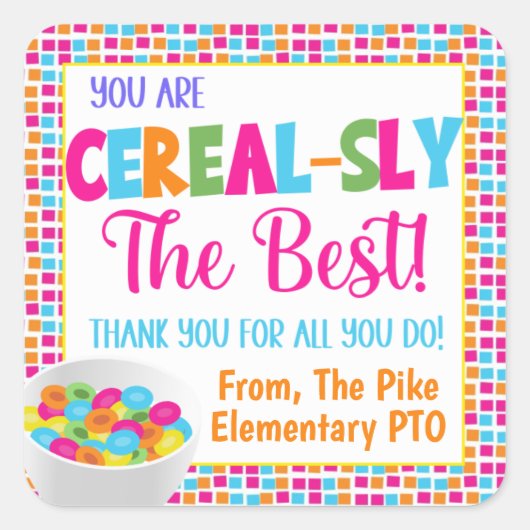 Sie sind ganz sicher das beste Dankeschön Quadratischer Aufkleber (Vorderseite)