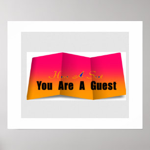Sie sind Gast und haben einen Sitzplatz. Poster