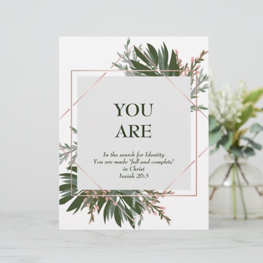 Sie sind (Gedicht) Satinpapier (Stehend Vorderseite)