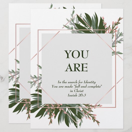 Sie sind (Gedicht) Satinpapier (Vorne/Hinten)