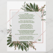 Sie sind (Gedicht) Satinpapier (Rückseite)