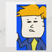 Sie sind gefeuert Cartoon Junge Briefpapier (Vorne/Hinten)