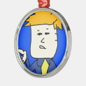 Sie sind gefeuert Cartoon Junge Ornament Aus Metall (Links)