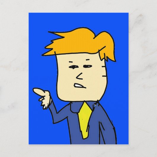 Sie sind gefeuert Cartoon Junge Postkarte (Vorderseite)