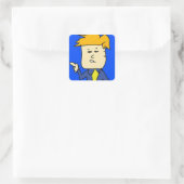 Sie sind gefeuert Cartoon Junge Quadratischer Aufkleber (Tasche)