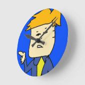 Sie sind gefeuert Cartoon Junge Runde Wanduhr (Winkel)
