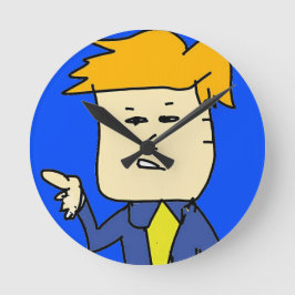 Sie sind gefeuert Cartoon Junge Runde Wanduhr