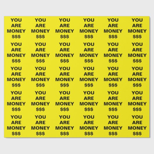 Sie sind Geld Inspiration Geschenkpapier (Flach)
