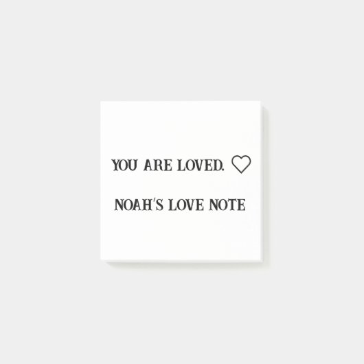 Sie sind geliebt - Custom Affirmation Sticky Hinwe Post-it Klebezettel (Vorderseite)