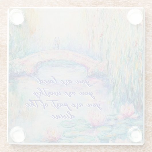 Sie sind geliebt Monet Inspiriert Untersetzer (Rückseite)