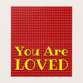 Sie sind geliebt platonische Valentine Notecard 25 (Außenseite Aufgefaltet)