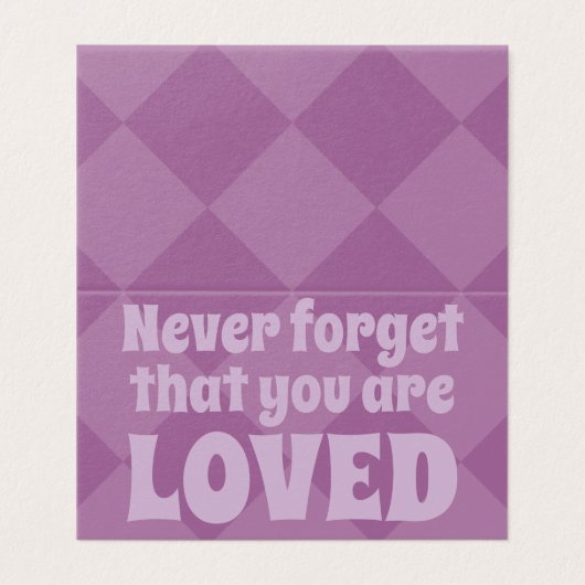 Sie sind geliebt platonische Valentine Notecard 25 (Außenseite Aufgefaltet)