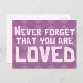 Sie sind geliebt platonisches Valentin Postkarte (Vorne/Hinten)