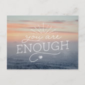 Sie sind genug Buchstaben Postkarte (Vorderseite)