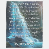 Sie sind genug - Fleece Blanket (Vorderseite)