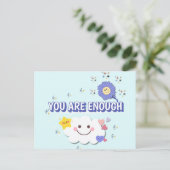 Sie sind genug - fröhliche Grußkarte Postkarte (Stehend Vorderseite)