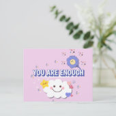 Sie sind genug - fröhliche Grußkarte Postkarte (Stehend Vorderseite)