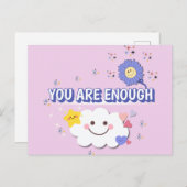 Sie sind genug - fröhliche Grußkarte Postkarte (Vorne/Hinten)