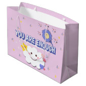 Sie sind genug Geschenktasche - Niedliche Wolke un Große Geschenktüte (Rückseite Schrägansicht)