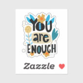 Sie sind genug handgeschriebenes inspirierendes Zi Aufkleber (Blatt)