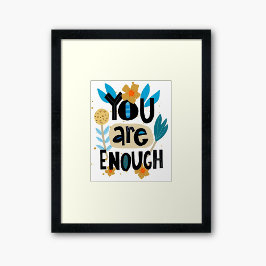 Sie sind genug handgeschriebenes inspirierendes Zi Poster