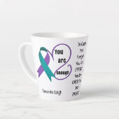 "Sie sind genug" Heilung Hoffnung Minimalistisches Milchtasse (Linke Ecke)