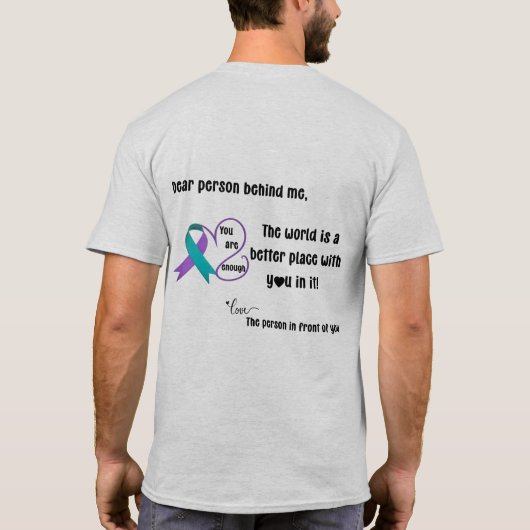 "Sie sind genug" Heilung Hoffnung Minimalistisches T-Shirt (Rückseite)